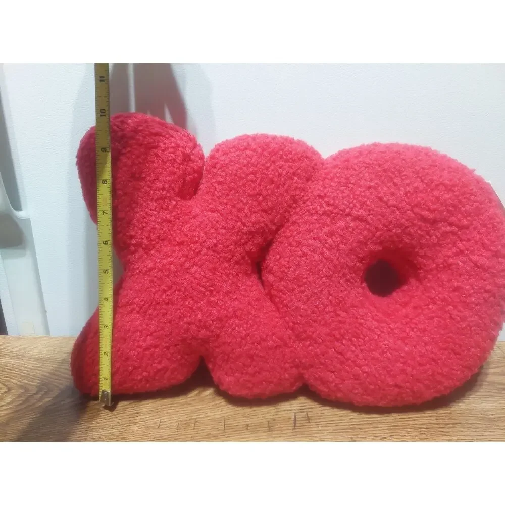 Red XO Plush Decrotive Holiday Throw Couch Pillow Valentine's Anniversary Etc